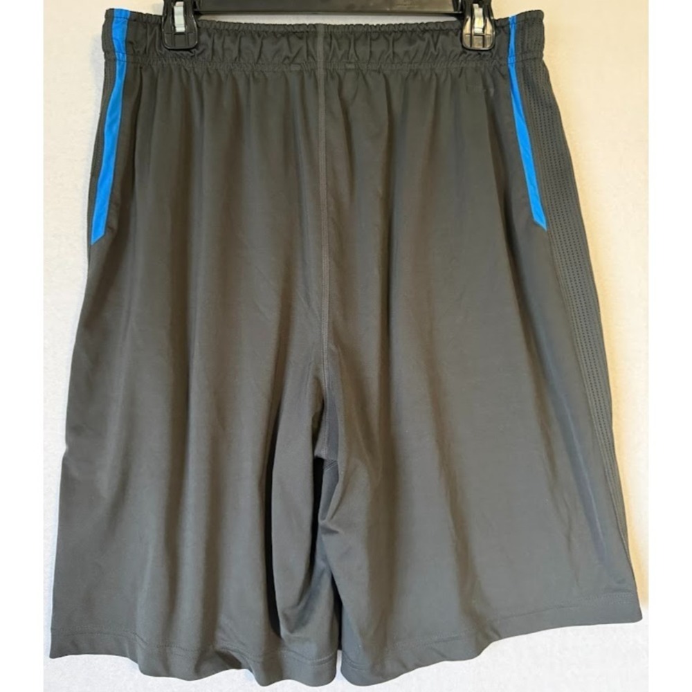 Nike Dri Fit Shorts Men L Gray Blue Vented Mesh Training Drawstring Breathable - Picture 2 of 16